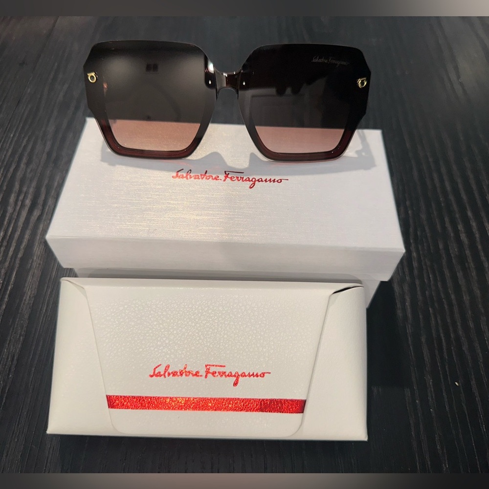 Salvatore Ferragamo Gradient Brown Sunglasses